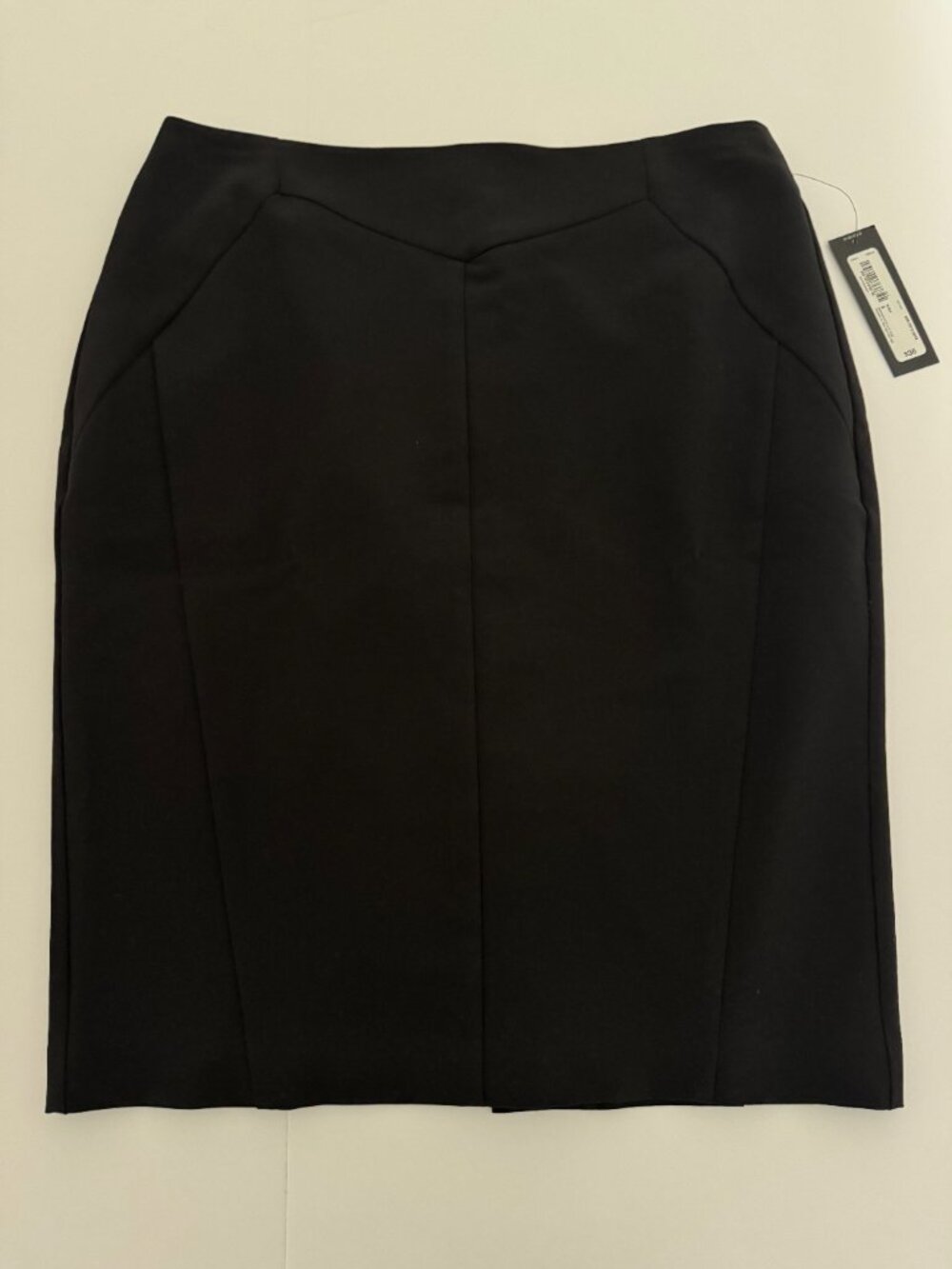 Worthington NWT Black Pencil Skirt Size 8 Tailored Career Workwear Back Slit Zip